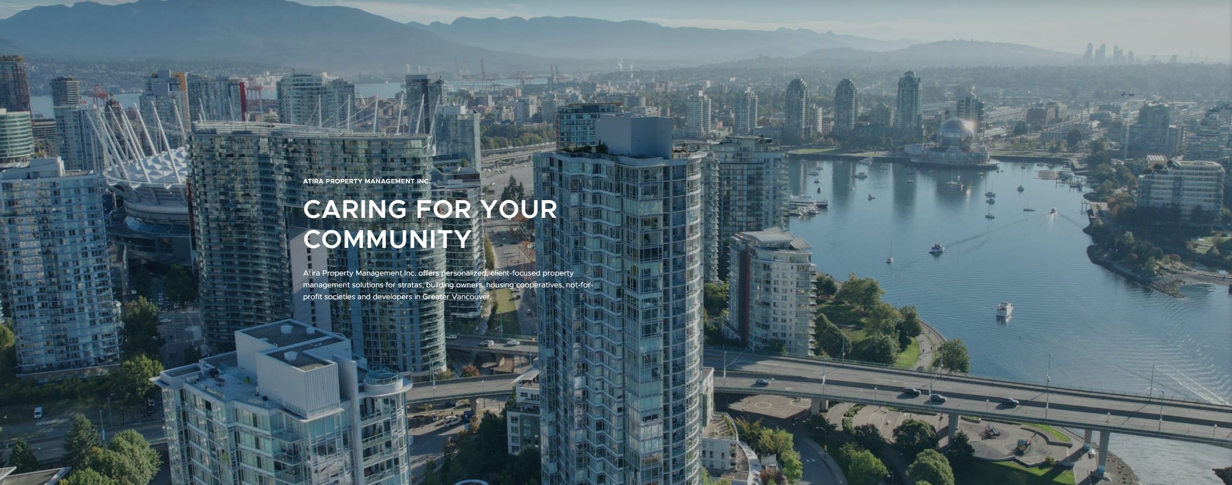 PMI banner - Vancouver from the air
