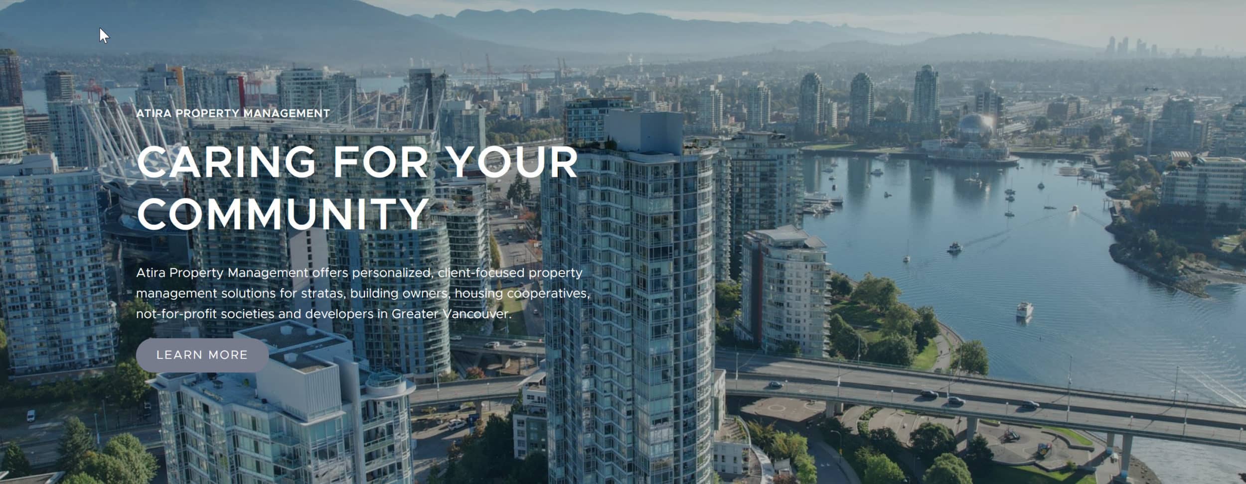 PMI banner - Vancouver from the air